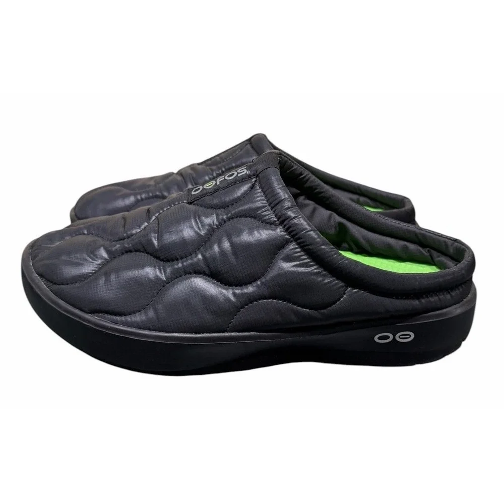 Oofos Oocoozie Thermo Mules Black Men's‎ Size 12